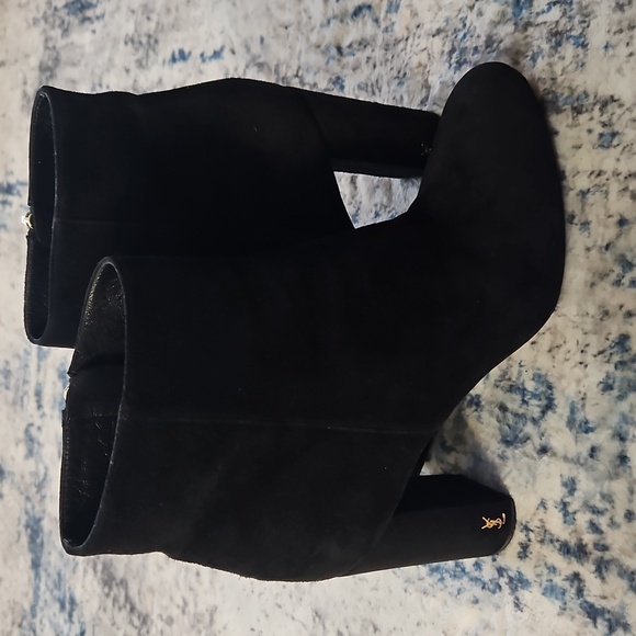 Saint Laurent Paris LouLou Suede Zipped Ankle Boots - 41 - Picture 3 of 9